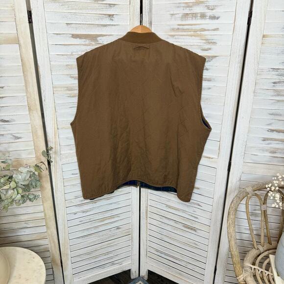 VINTAGE ARIZONA JEANS CO Men's XXL Chore Jacket Barn Coat Vest Canvas Brown - Picture 4 of 15